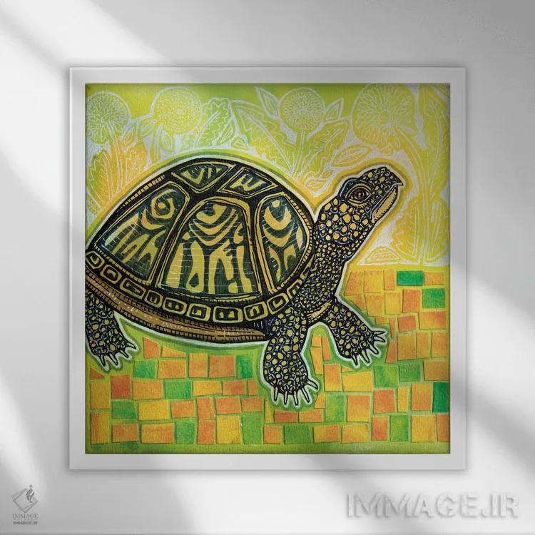 تابلو دکوراتیو سرت را بالا نگه دار اثر لینت شلی - نمای قابدار سفید