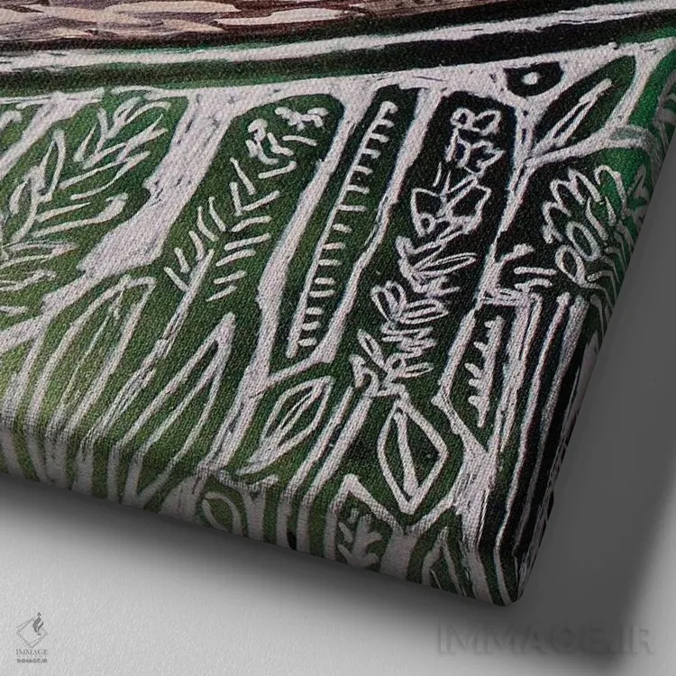 تابلو دکوراتیو پرستوی دریایی ۲ اثر لینت شلی - نمای نزدیک بافت بوم