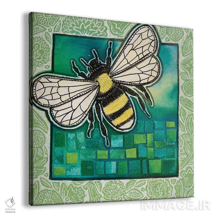 تابلو دکوراتیو زنبور آزاد اثر لینت شلی - نمای پرسپکتیو محصول