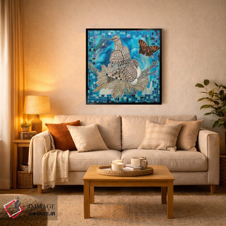 تابلو دکوراتیو قمری های لانه ساز اثر لینت شلی - D4B