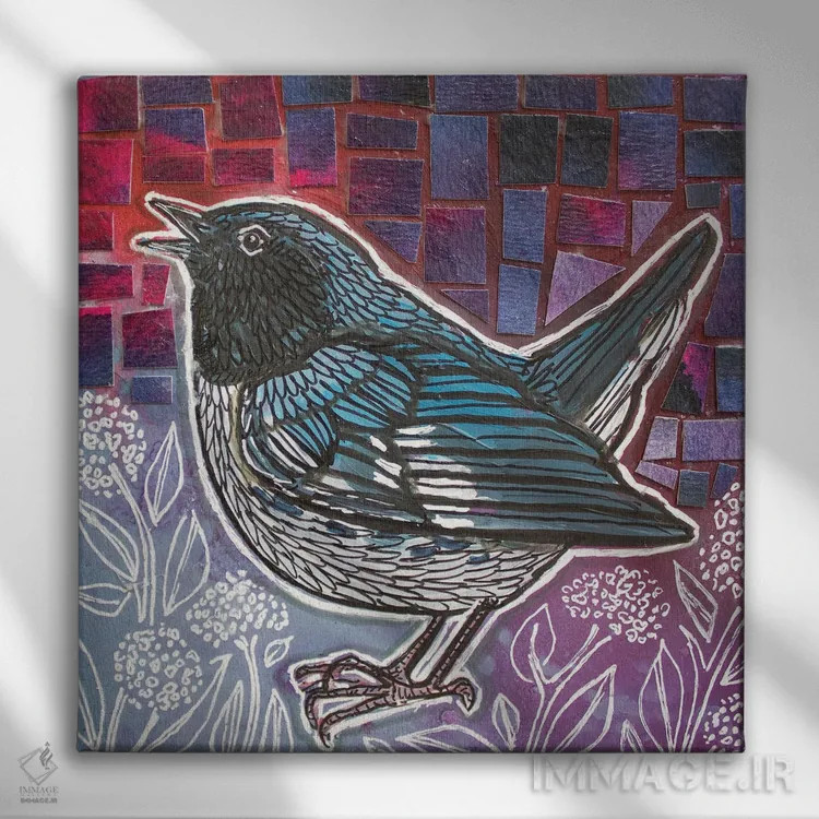 تابلو دکوراتیو رو به خورشید اثر لینت شلی - نمای روبهرو روی دیوار