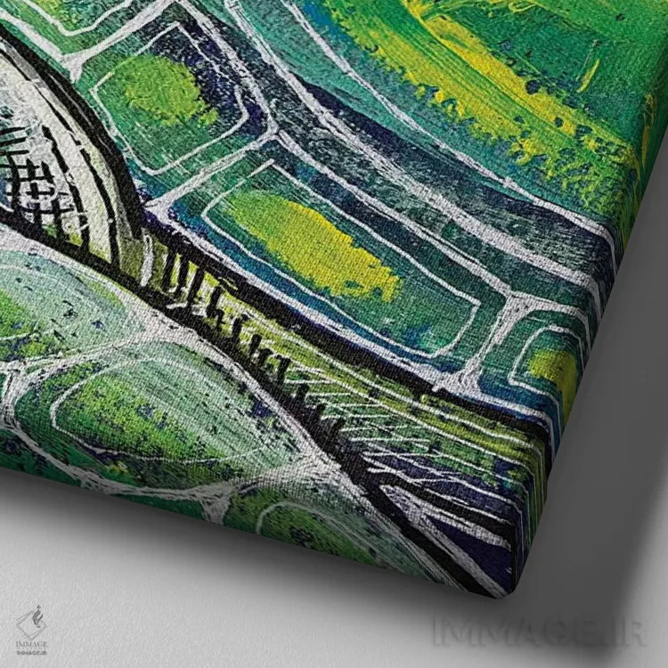 تابلو دکوراتیو مسافر اقیانوس اثر لینت شلی - نمای نزدیک بافت بوم