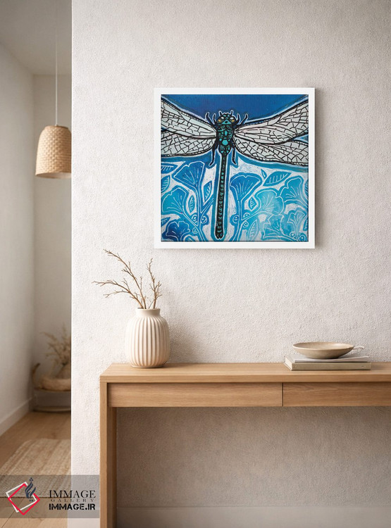 تابلو دکوراتیو آبی های سنجاقک اثر لینت شلی - D4W