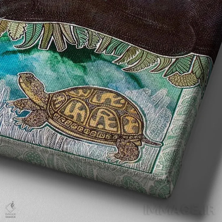 تابلو دکوراتیو خواب های شیرین اثر لینت شلی - نمای نزدیک بافت بوم