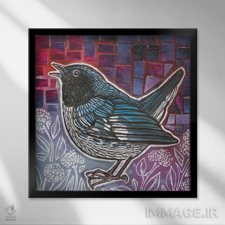 تابلو دکوراتیو رو به خورشید اثر لینت شلی - نمای قابدار مشکی