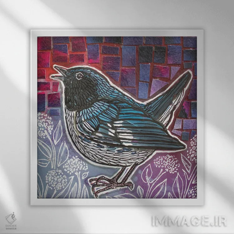 تابلو دکوراتیو رو به خورشید اثر لینت شلی - نمای قابدار سفید