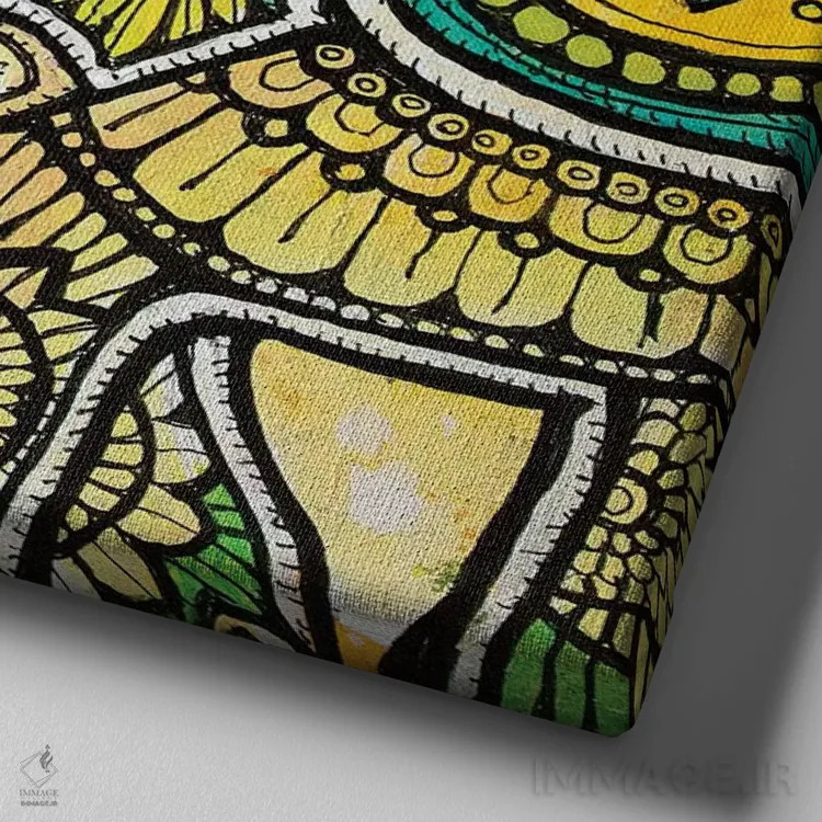 تابلو دکوراتیو روزهای آفتابی پیش رو اثر لینت شلی - نمای نزدیک بافت بوم