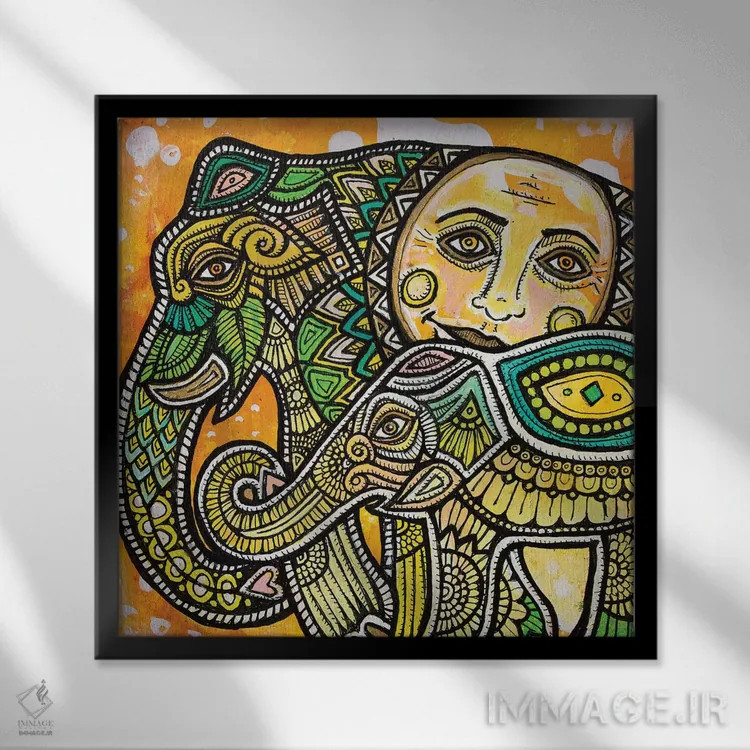 تابلو دکوراتیو روزهای آفتابی پیش رو اثر لینت شلی - نمای قابدار مشکی