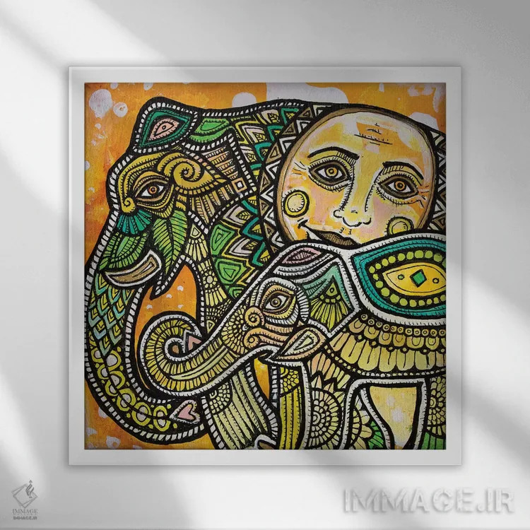 تابلو دکوراتیو روزهای آفتابی پیش رو اثر لینت شلی - نمای قابدار سفید