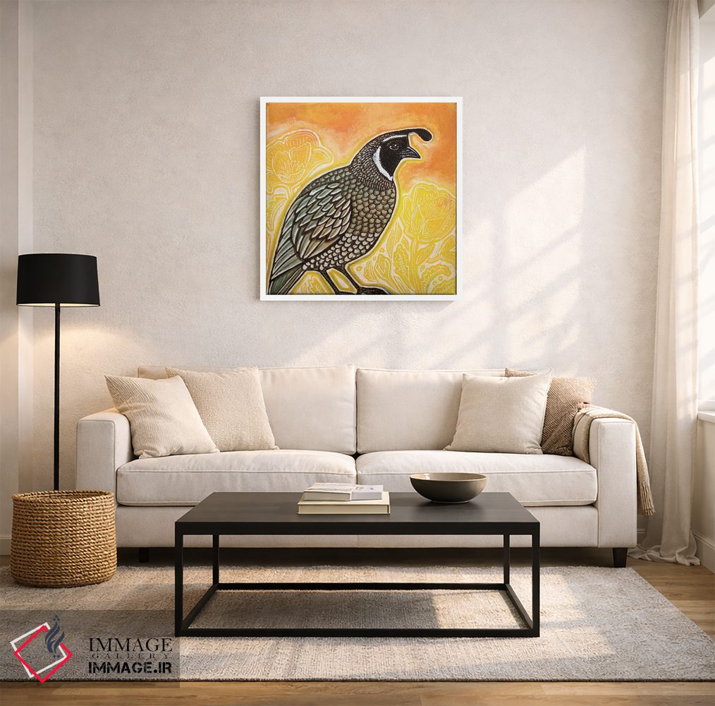 تابلو دکوراتیو بلدرچین طلوع آفتاب اثر لینت شلی - D2W