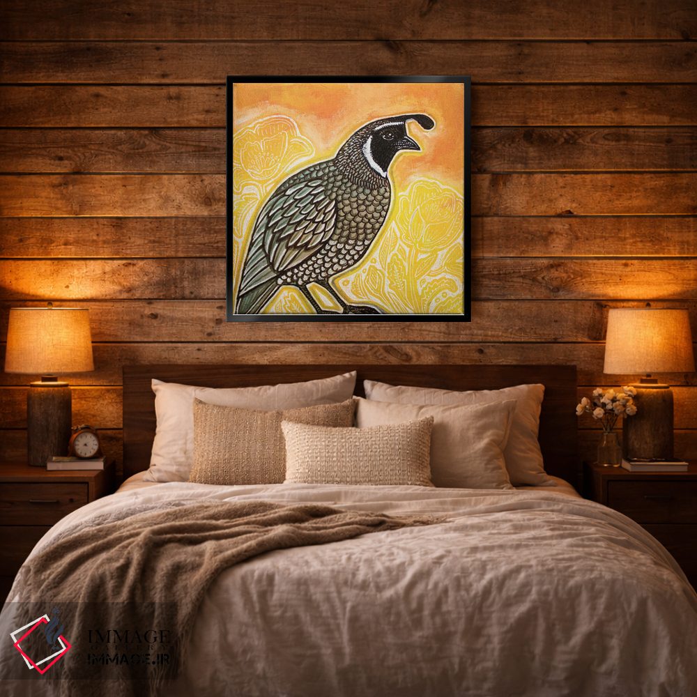 تابلو دکوراتیو بلدرچین طلوع آفتاب اثر لینت شلی - D3B