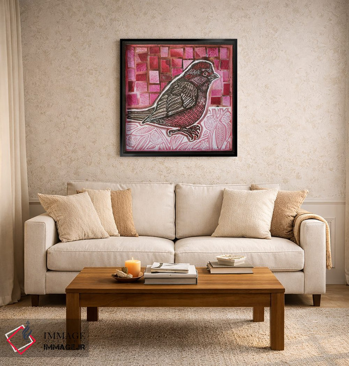 تابلو دکوراتیو سهره صورتی آسمان اثر لینت شلی - D4B