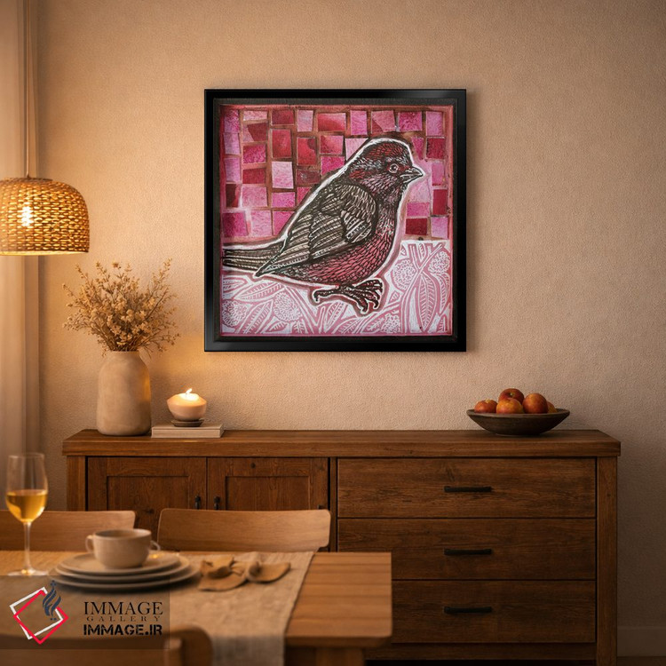 تابلو دکوراتیو سهره صورتی آسمان اثر لینت شلی - D5B