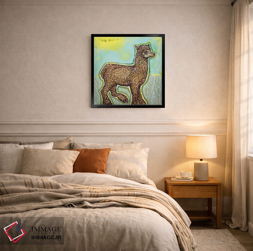تابلو دکوراتیو آلپاکای خوشحال اثر لینت شلی - D4B