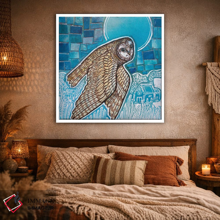 تابلو دکوراتیو پرواز جغد اثر لینت شلی - D1W