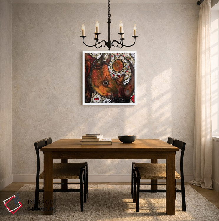 تابلو دکوراتیو کرگدن را به یاد داشته باش اثر لینت شلی - D4W