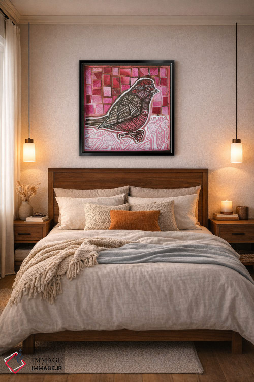 تابلو دکوراتیو سهره صورتی آسمان اثر لینت شلی - D6B