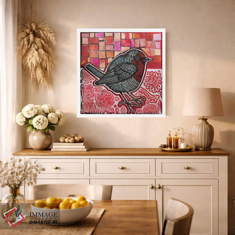 تابلو دکوراتیو رابین گرد اثر لینت شلی - D1W