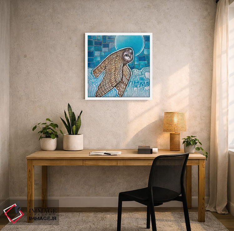 تابلو دکوراتیو پرواز جغد اثر لینت شلی - D2W
