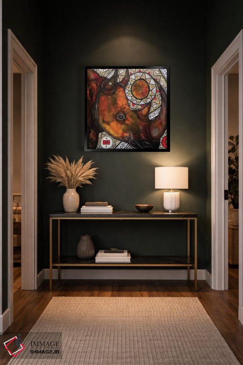 تابلو دکوراتیو کرگدن را به یاد داشته باش اثر لینت شلی - D5B