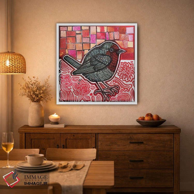 تابلو دکوراتیو رابین گرد اثر لینت شلی - D2W