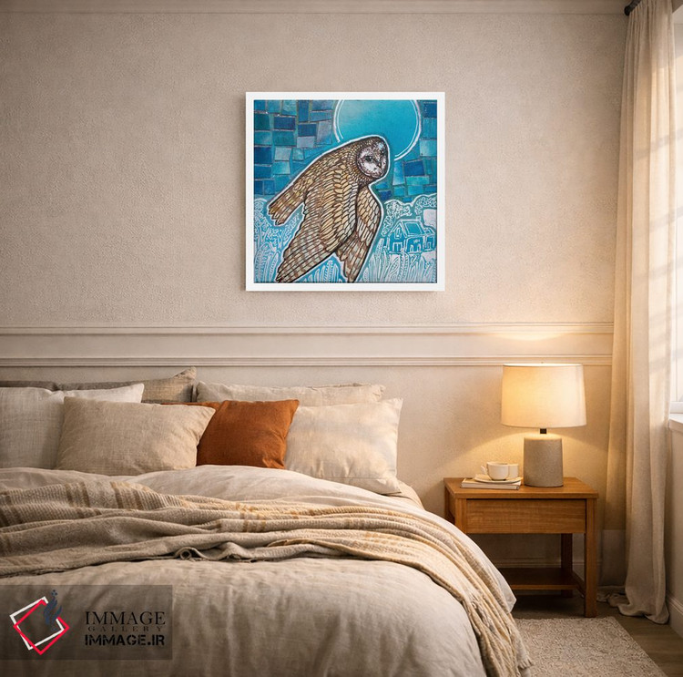 تابلو دکوراتیو پرواز جغد اثر لینت شلی - D3W
