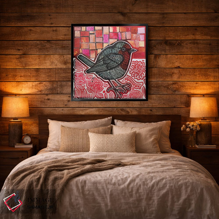 تابلو دکوراتیو رابین گرد اثر لینت شلی - D4B