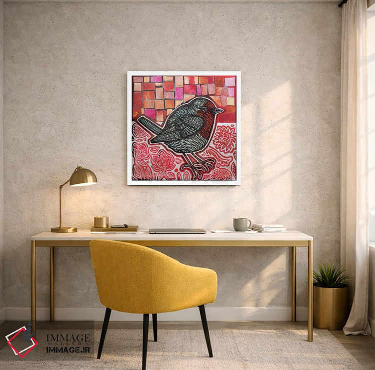 تابلو دکوراتیو رابین گرد اثر لینت شلی - D5W