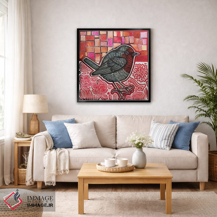 تابلو دکوراتیو رابین گرد اثر لینت شلی - D6B