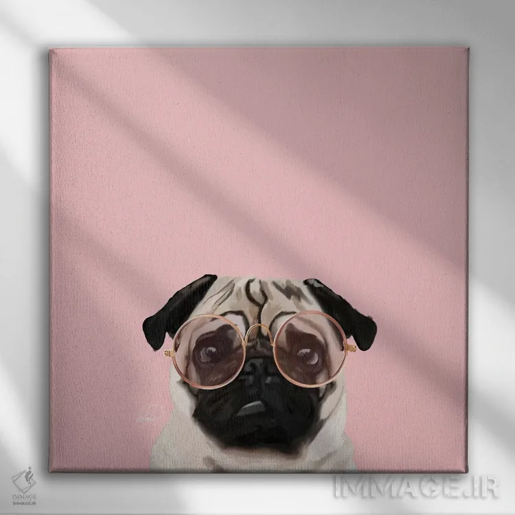 تابلو دکوراتیو پاگ باهوش اثر لاستاناو - نمای روبهرو روی دیوار