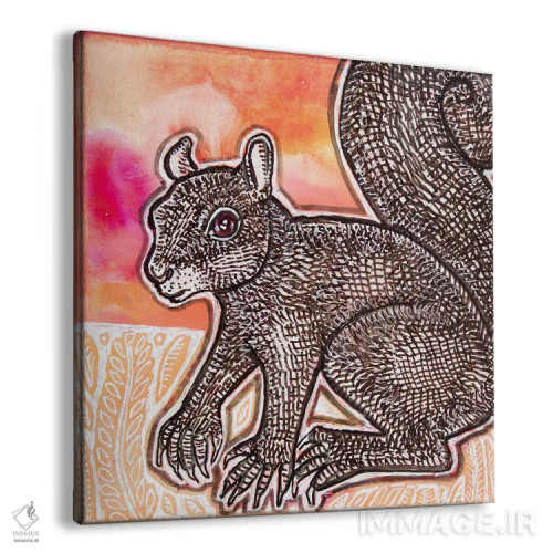 تابلو دکوراتیو کمی سنجابی اثر لینت شلی - نمای پرسپکتیو محصول