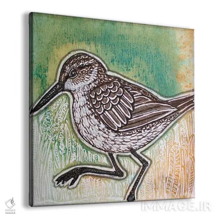 تابلو دکوراتیو پرستوی خمیده نوک اثر لینت شلی - نمای پرسپکتیو محصول