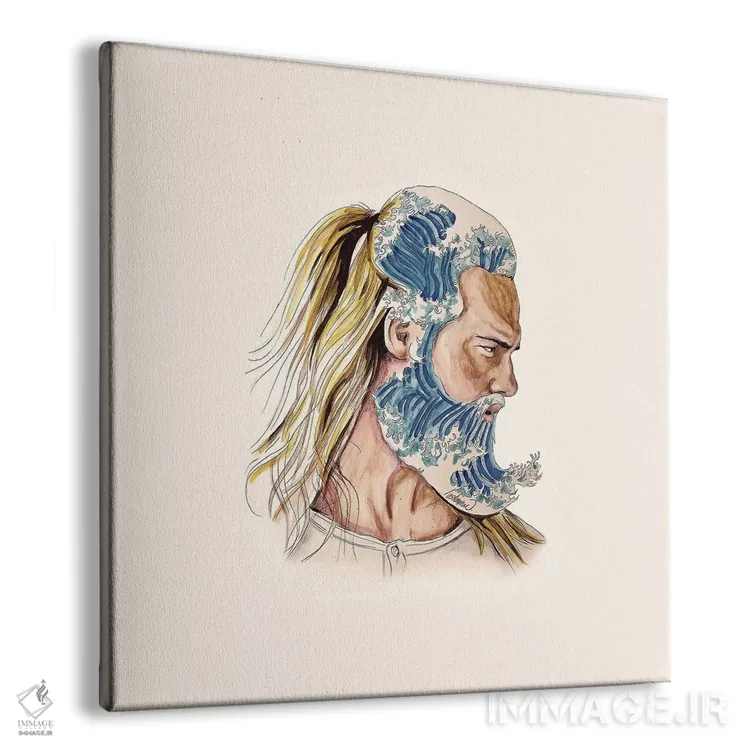 تابلو دکوراتیو پادشاه امواج اثر لاستاناو - نمای پرسپکتیو محصول