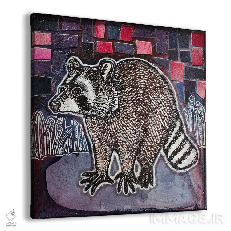 تابلو دکوراتیو با چشم های درخشان و دمی پف کرده اثر لینت شلی - نمای پرسپکتیو محصول