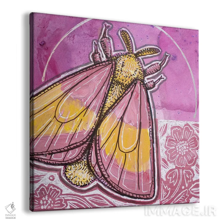 تابلو دکوراتیو شب پره افرا سرخ اثر لینت شلی - نمای پرسپکتیو محصول