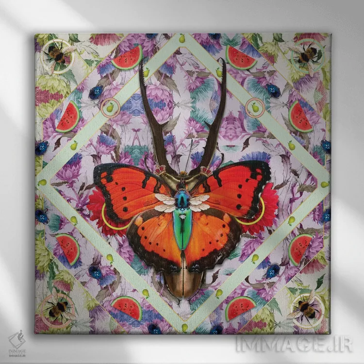 تابلو دکوراتیو پادشاه حشرات II اثر لاستاناو - نمای روبهرو روی دیوار