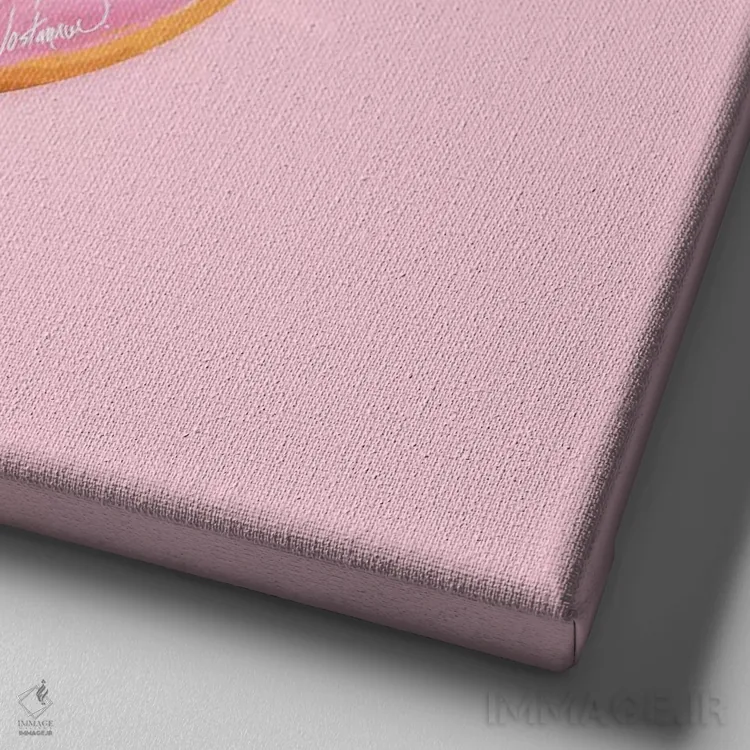 تابلو دکوراتیو بولداگ فرانسوی دونات اثر لاستاناو - نمای نزدیک بافت بوم