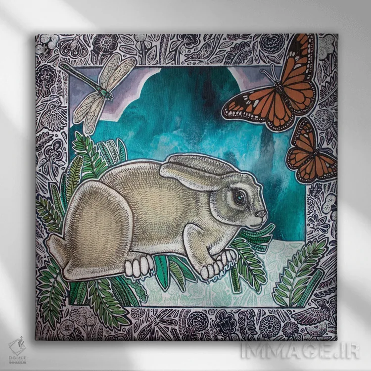 تابلو دکوراتیو خبرچین یک اثر لینت شلی - نمای روبهرو روی دیوار