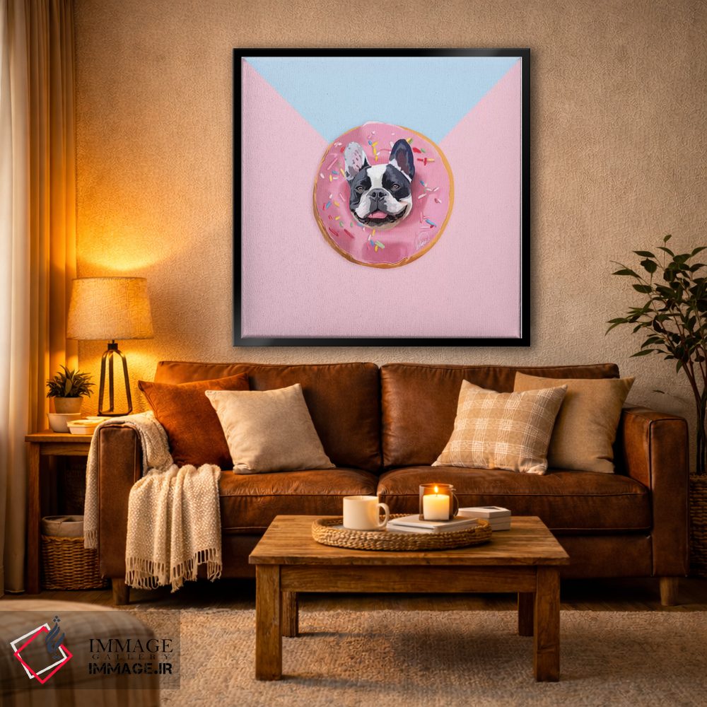 تابلو دکوراتیو بولداگ فرانسوی دونات اثر لاستاناو - D4B