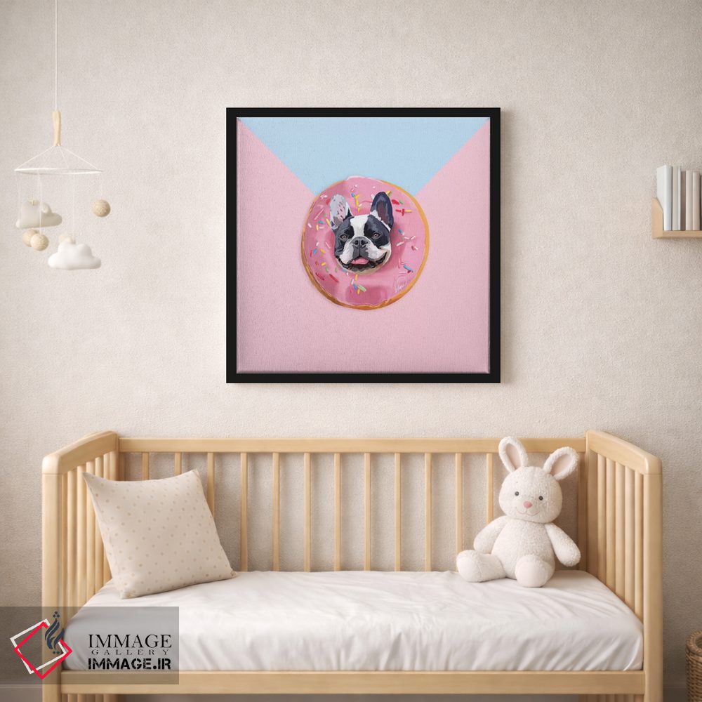 تابلو دکوراتیو بولداگ فرانسوی دونات اثر لاستاناو - D2B