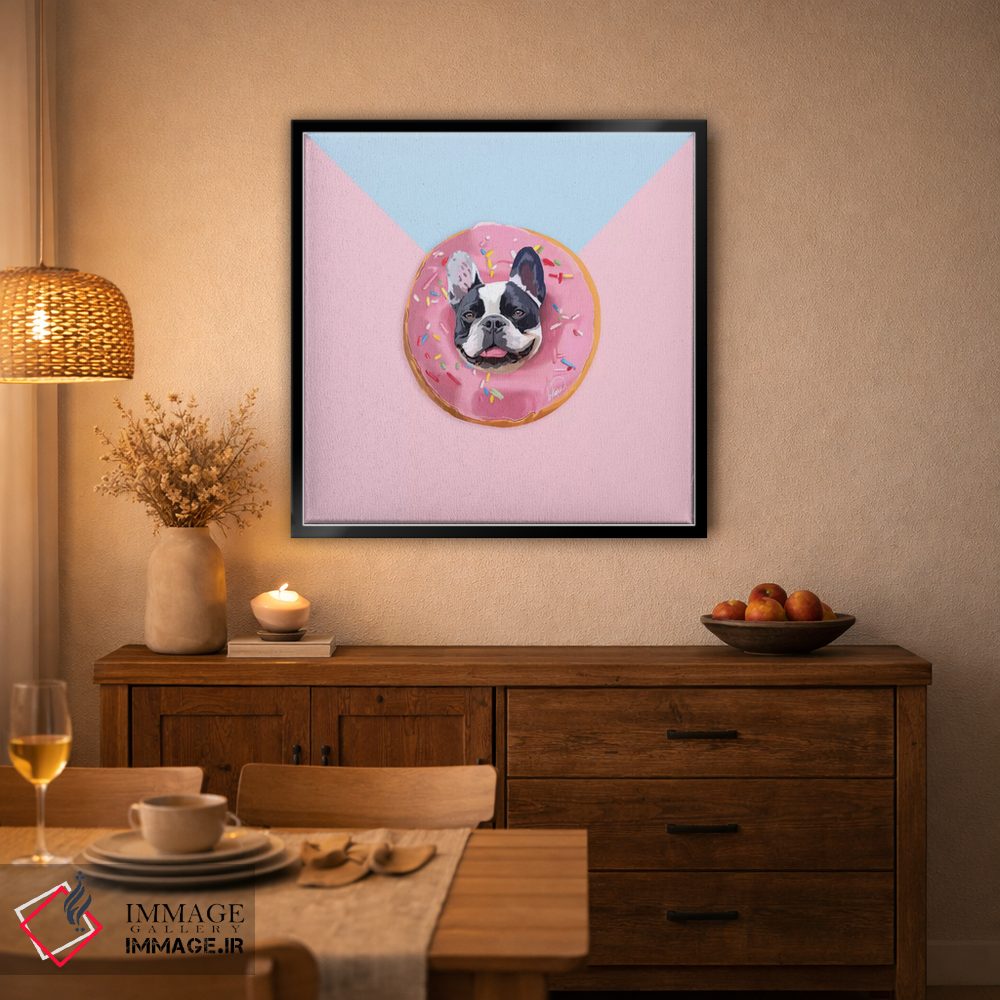 تابلو دکوراتیو بولداگ فرانسوی دونات اثر لاستاناو - D5B