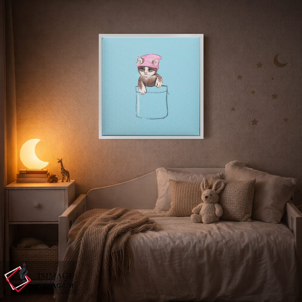 تابلو دکوراتیو گربه کوچولو در جیب اثر لاستاناو - D4W