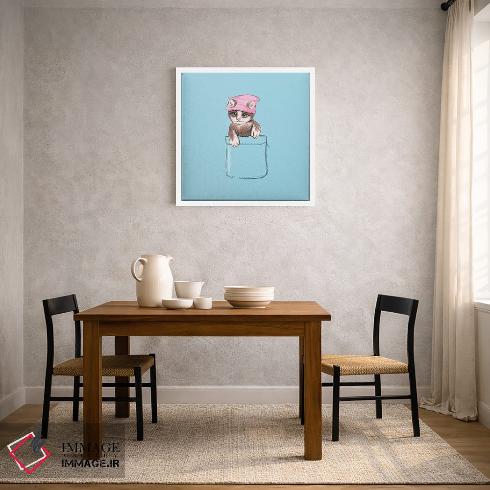 تابلو دکوراتیو گربه کوچولو در جیب اثر لاستاناو - D3W