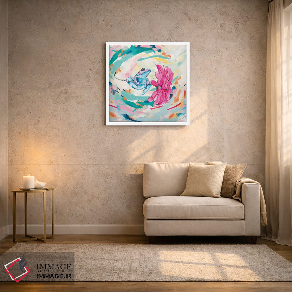 تابلو انتزاعی سفر قورباغه در رنگ ها اثر لاستاناو - D3W