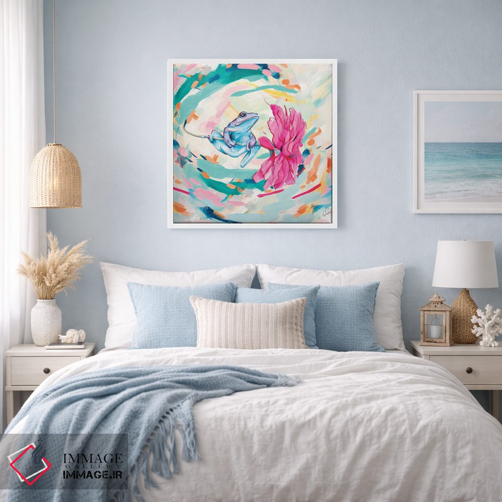 تابلو انتزاعی سفر قورباغه در رنگ ها اثر لاستاناو - D5W