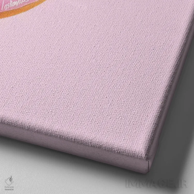 تابلو دکوراتیو پاگ و دونات توت فرنگی I اثر لاستاناو - نمای نزدیک بافت بوم