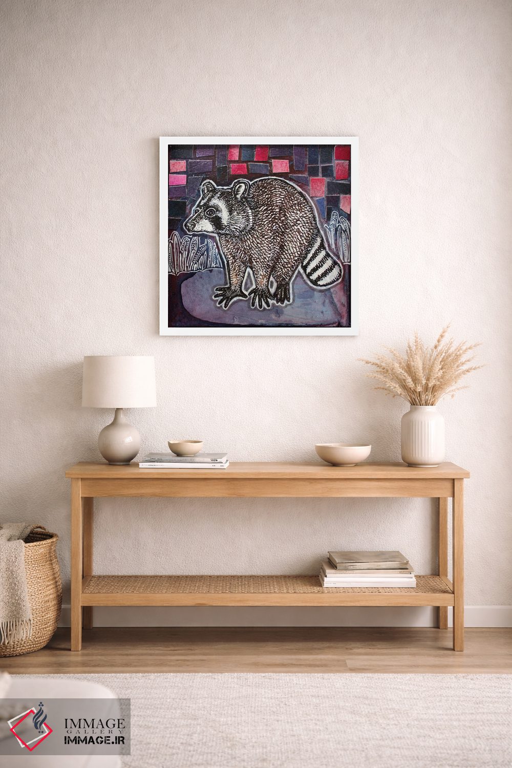 تابلو دکوراتیو با چشم های درخشان و دمی پف کرده اثر لینت شلی - D3W