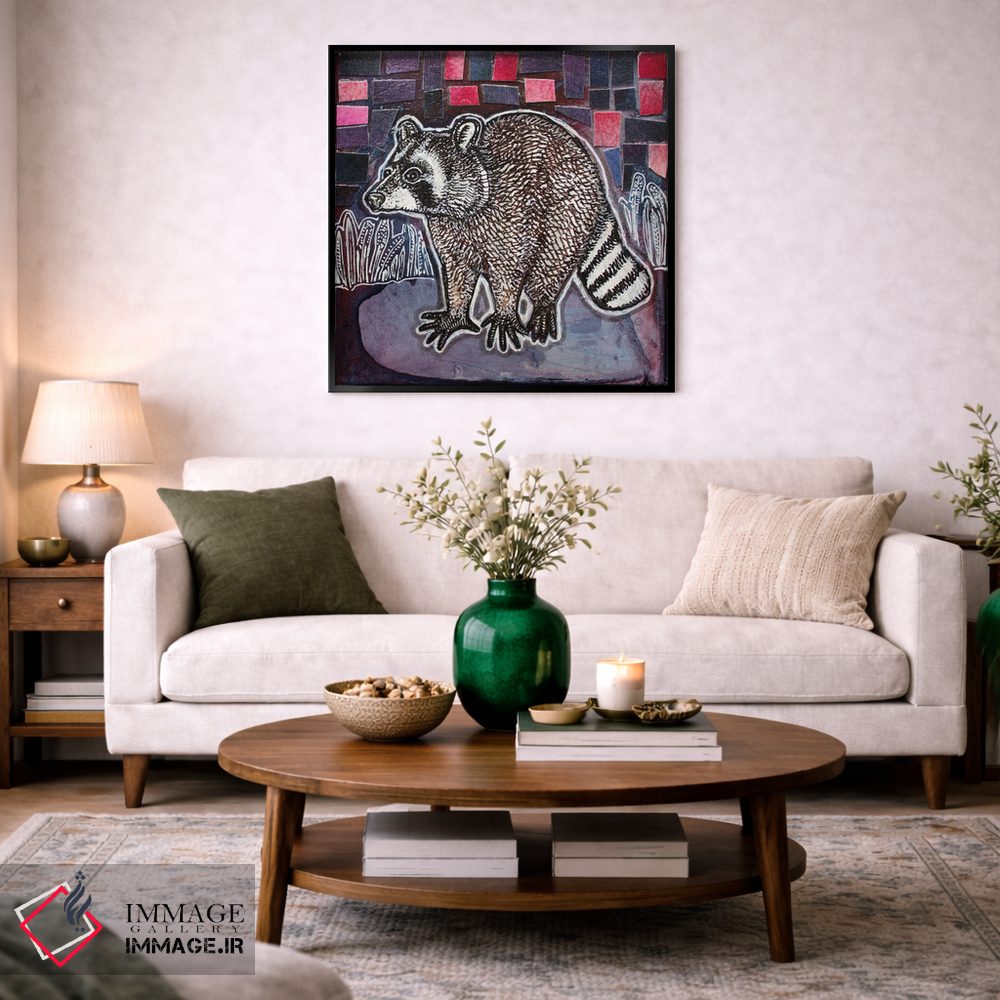 تابلو دکوراتیو با چشم های درخشان و دمی پف کرده اثر لینت شلی - D4B