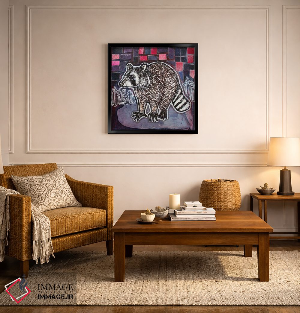 تابلو دکوراتیو با چشم های درخشان و دمی پف کرده اثر لینت شلی - D5B