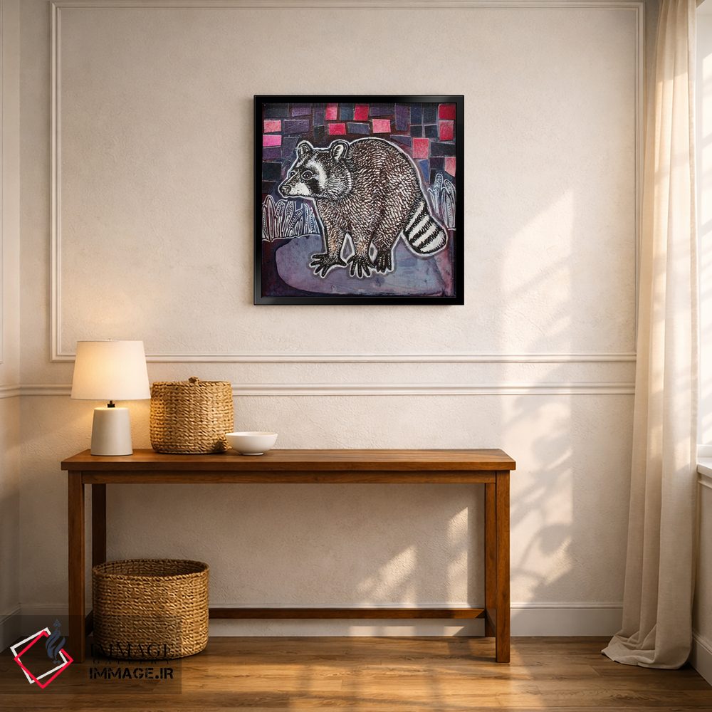 تابلو دکوراتیو با چشم های درخشان و دمی پف کرده اثر لینت شلی - D6B